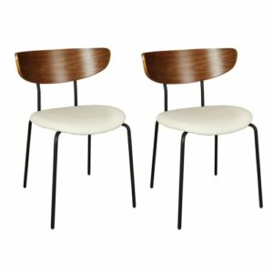 Chaise RIVA en Velours Noir – Lot de 2