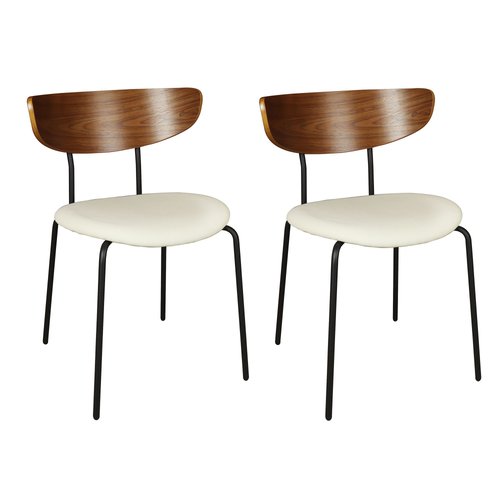Chaise RIVA en Velours Noir – Lot de 2