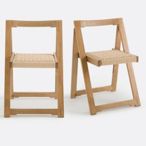 Chaise Donna en Corde Beige – Lot de 2