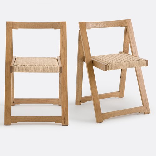 Chaise Donna en Corde Beige – Lot de 2