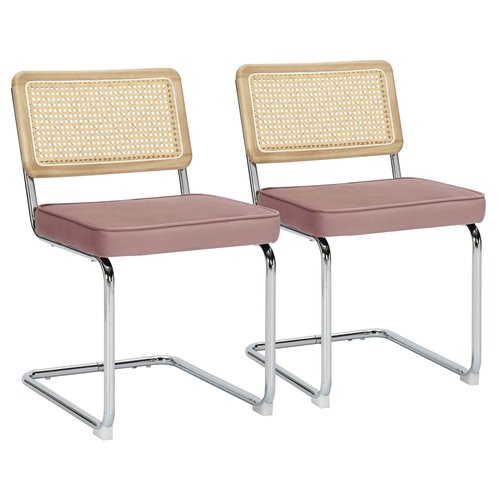 Chaise Betty en Velours Vert – Lot de 2