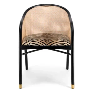 Fauteuil Cavalo en Velours Noir