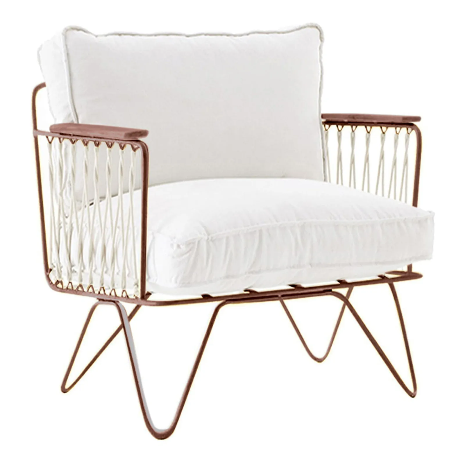 Fauteuil Croisette en Tissu Blanc