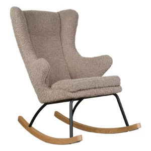 Fauteuil Luxe en Velours Beige