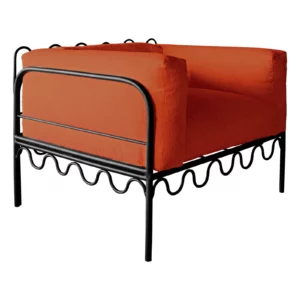 Fauteuil Dolores en Velours Noir