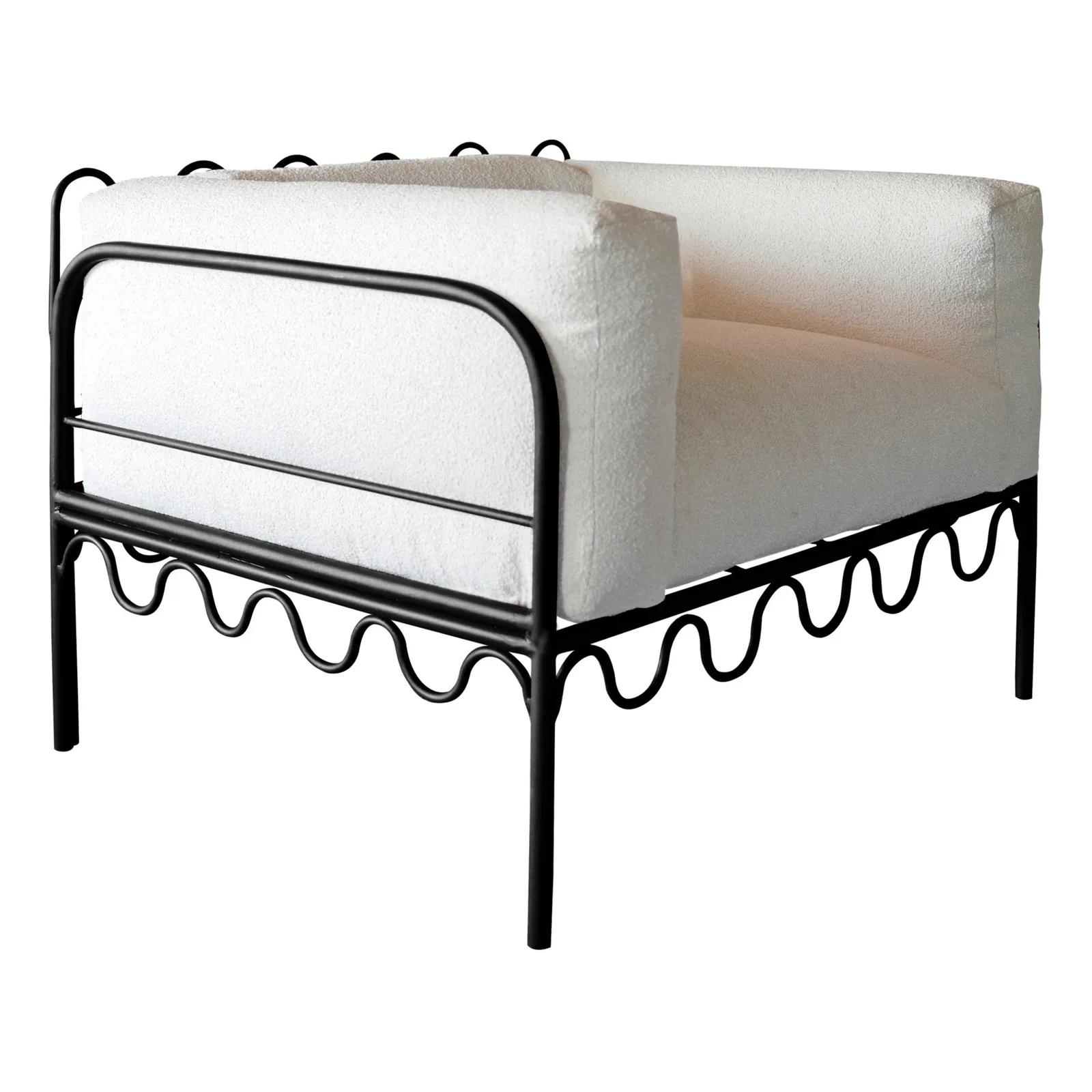 Fauteuil Dolores en Tissu Noir