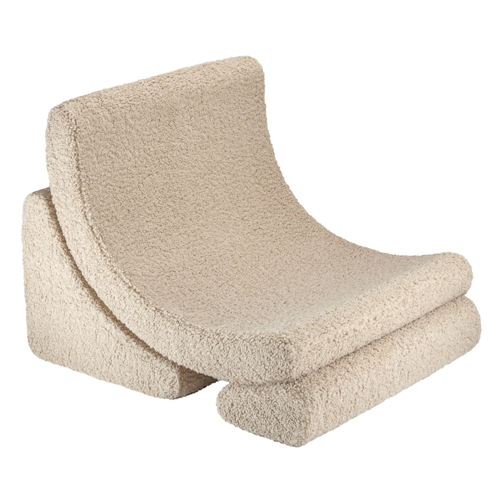 Fauteuil Moon en Tissu Beige