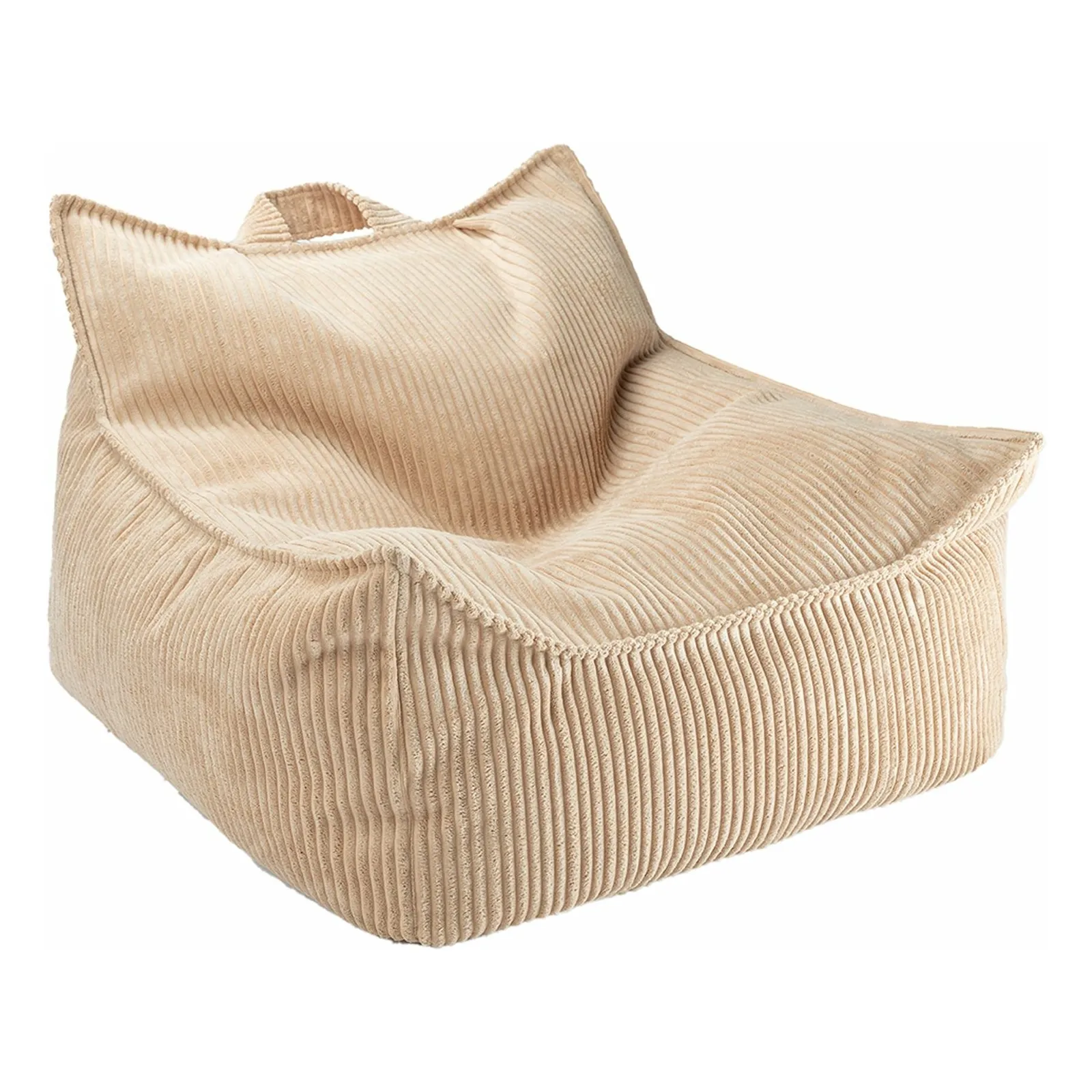 Fauteuil Velours Côtelé Beige