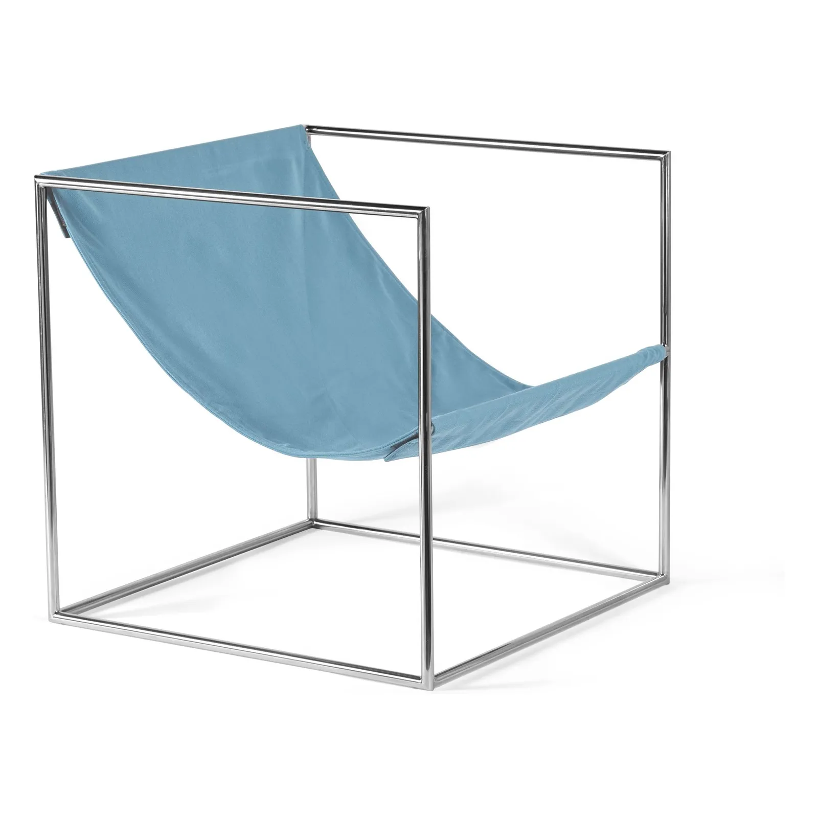 Fauteuil Solo Seat en Cuir Bleu