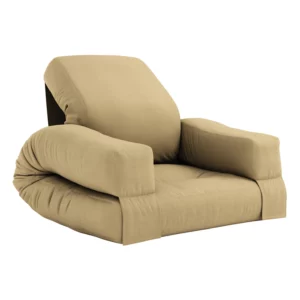 Pouf Mini Hippo en Tissu Gris