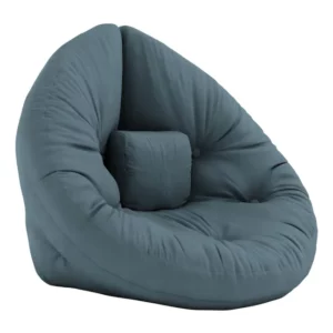 Pouf Nido en Velours Beige