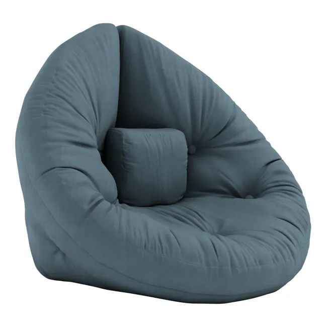 Pouf Nido en Velours Beige