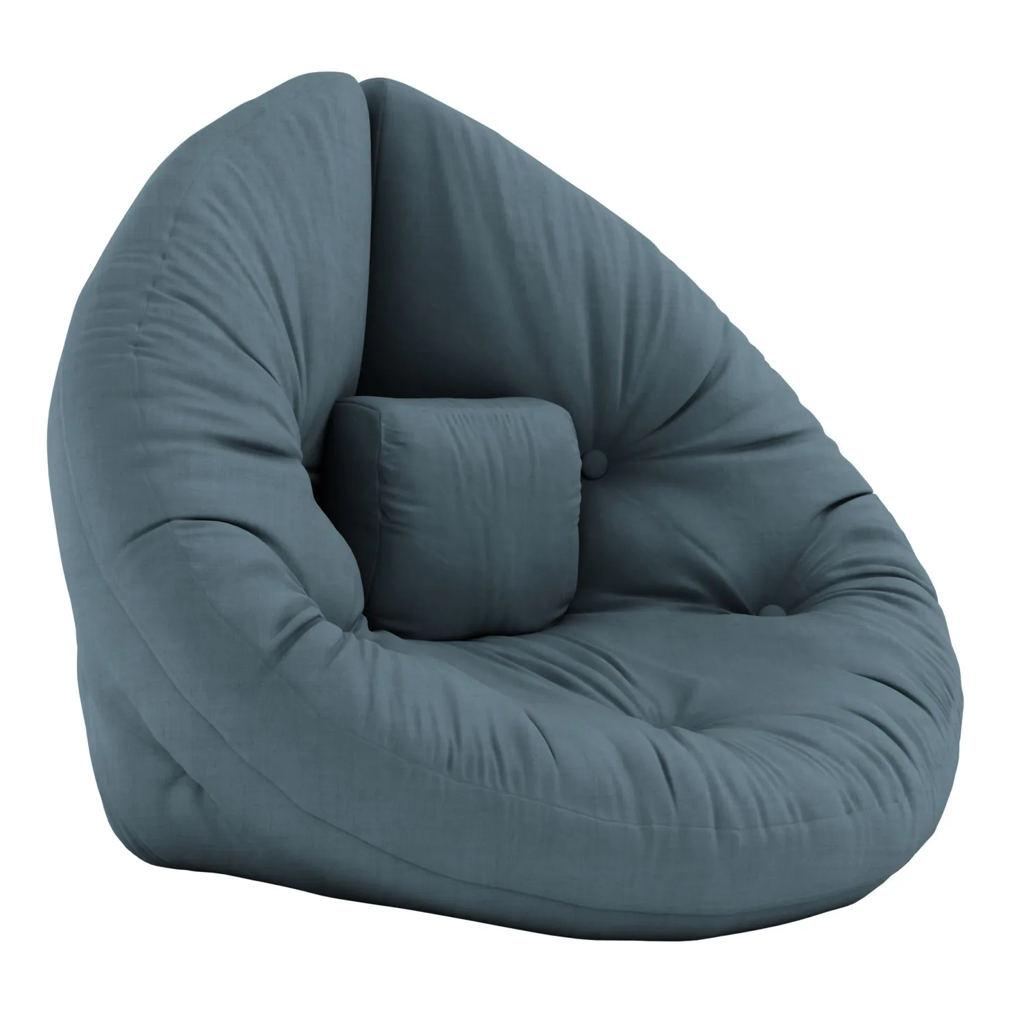 Pouf Nido en Velours Beige