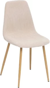 Chaise Scandinave en Velours Beige