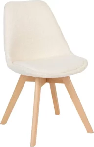 Chaise Baya en Bouclette Blanc