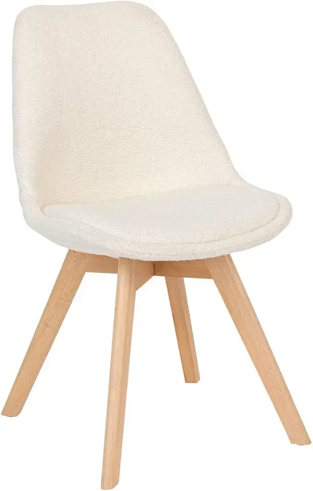 Chaise Baya en Bouclette Blanc