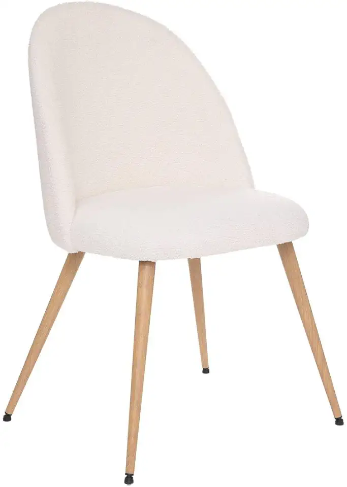 Chaise Slano en Bouclette Blanc