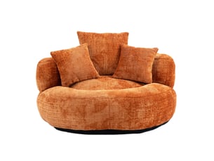 Canapé Paresseux en Chenille Orange