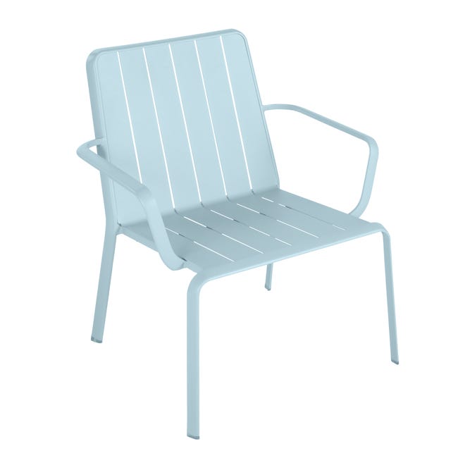 Chaise Idaho en Aluminium Bleu – LEROY MERLIN Basse