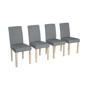 Chaise RITA en Tissu Beige – Lot de 4