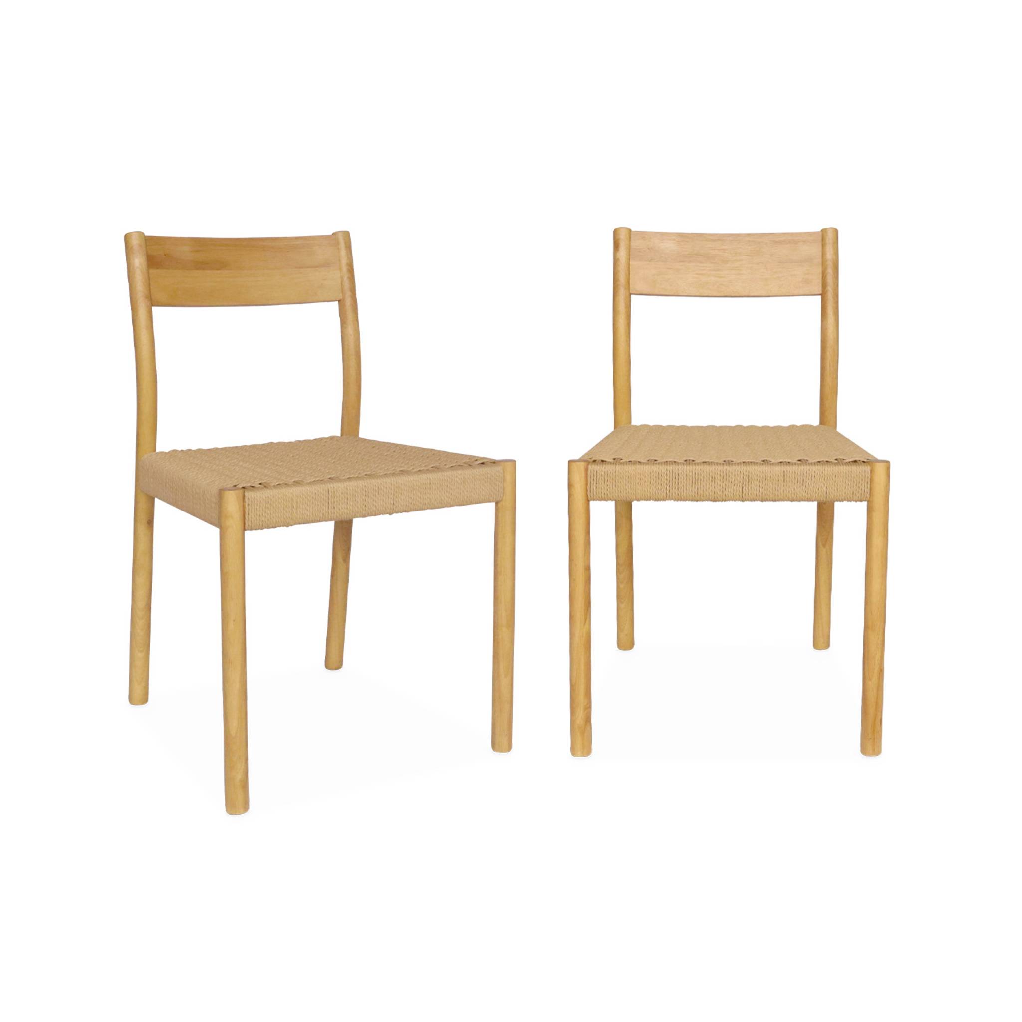 Chaise ELLA en Corde Beige – Lot de 2
