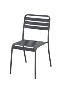 Chaise Empilable Café en Métal Anthracite