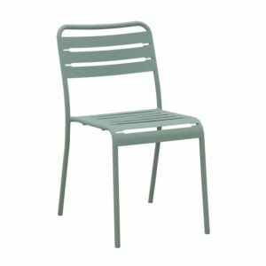 Chaise Empilable Café en Acier Vert Agave