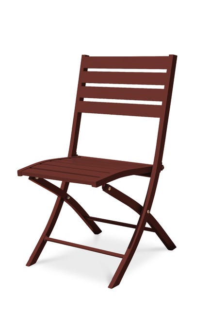 Chaise Marius en Metal Carmin