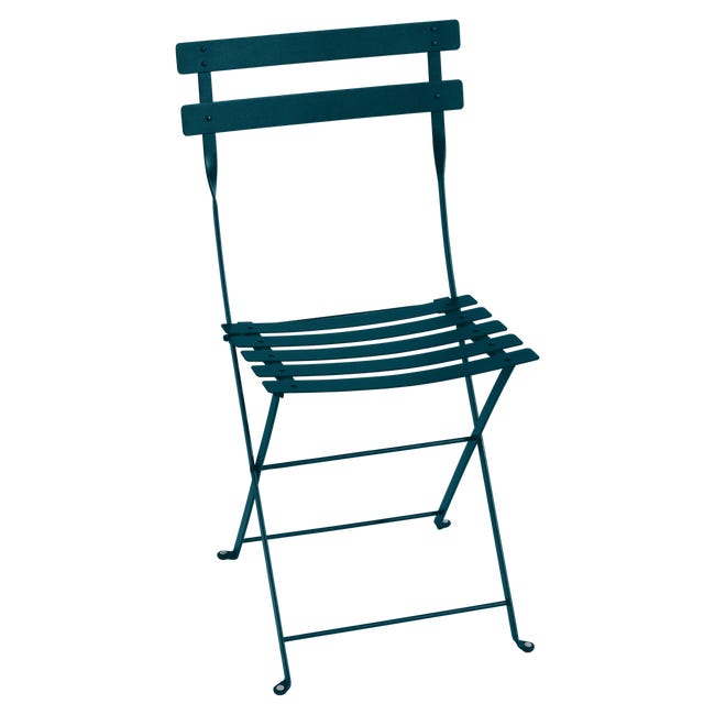 Chaise Bistro en Acier Bleu