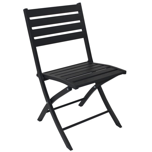 Chaise Marius en Aluminium Gris Anthracite