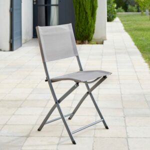 Chaise Emys en Acier Gris