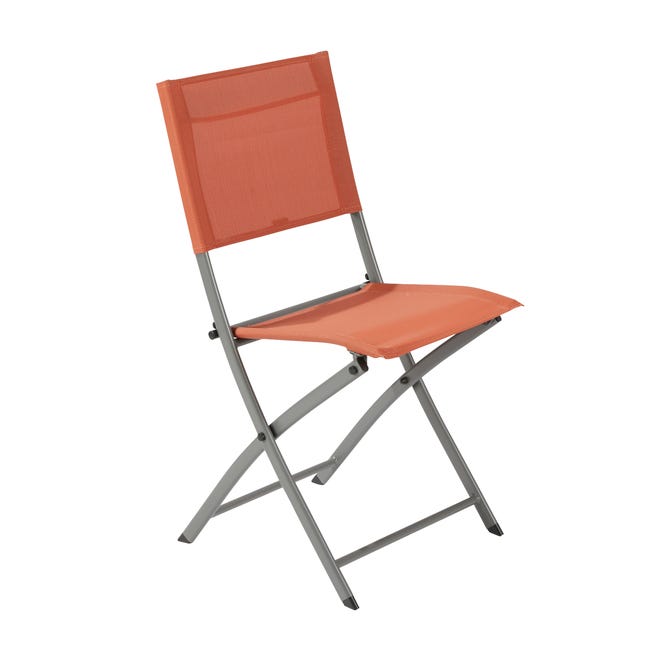 Chaise NATERIAL Emys en Métal Terracotta