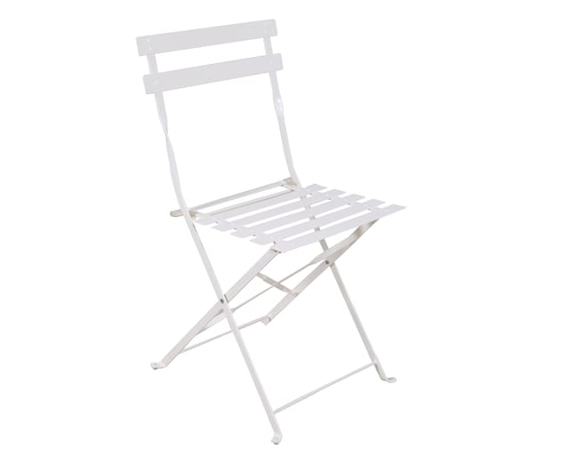 Chaise NATERIAL Flora en Métal Crème