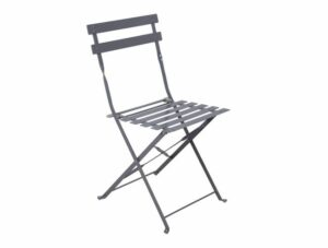 Chaise NATERIAL Flora en Métal Gris