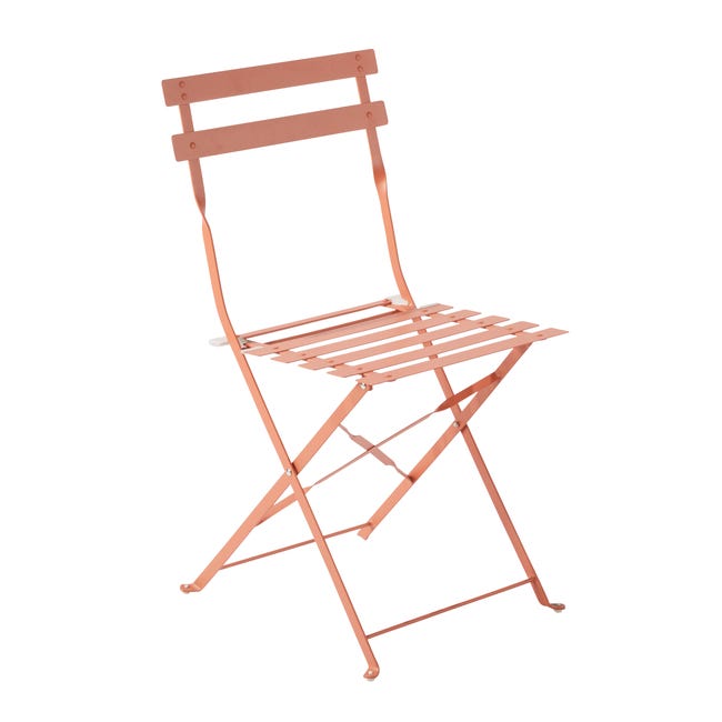 Chaise NATERIAL Flora en Metal Terracotta