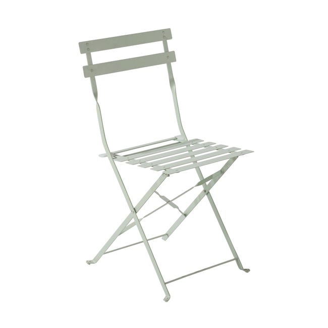 Chaise NATERIAL Flora en Métal Vert