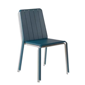 Chaise Idaho en Aluminium Bleu – Métal