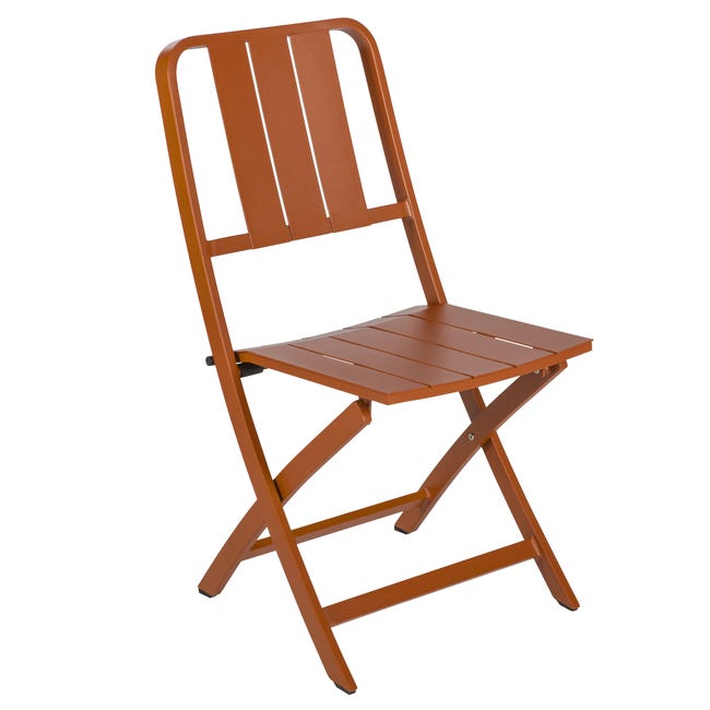 Chaise Idaho en Aluminium Terracotta – LEROY MERLIN