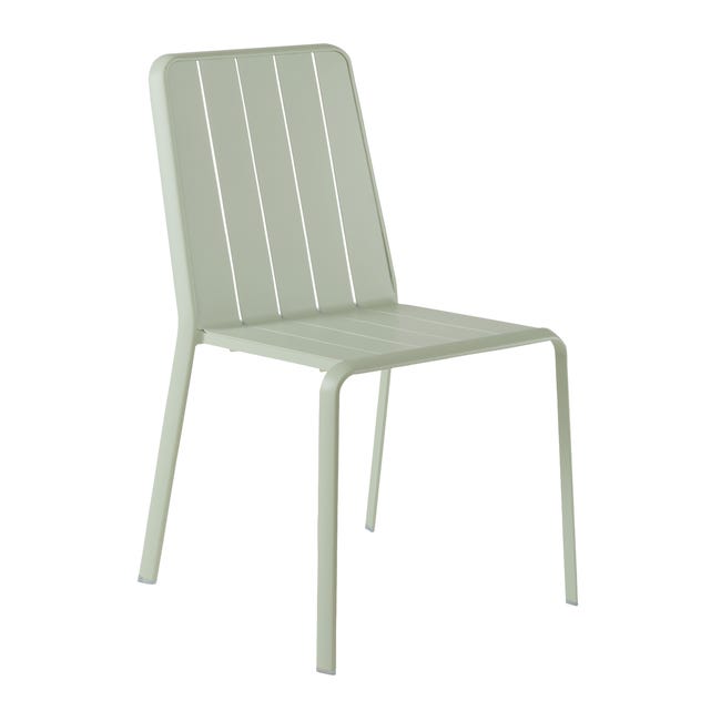 Chaise Idaho en Aluminium Vert – LEROY MERLIN