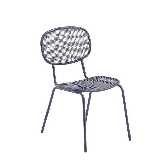 Chaise Ikaros en Acier Bleu Némo – LEROY MERLIN