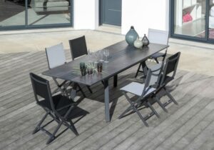 Chaise Thema en Aluminium Multicolore