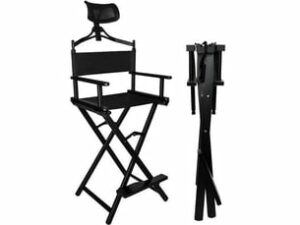 Chaise Maquillage en Tissu Noir