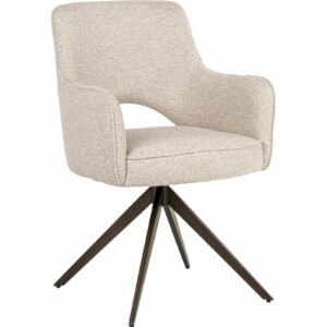 Chaise Pivotante en Tissu Beige