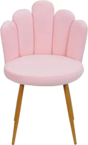 Chaise Moderne en Velours Rose