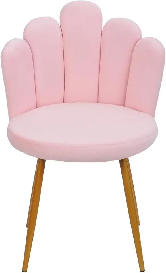 Chaise Moderne en Velours Rose