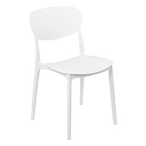 Chaise Empilable en Plastique Blanc