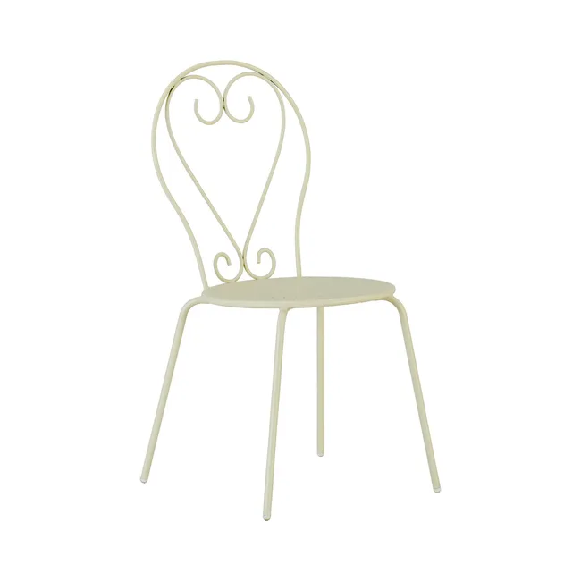 Chaise Romeo en Métal Crème