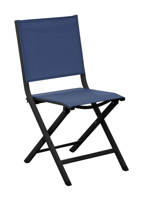 Chaise Thema en Tissu Noir