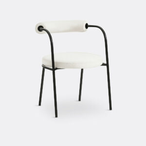 Chaise Pierotti en Tissu Noir