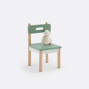 Chaise Simoni en MDF et Pin Massif Pastel